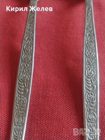 Две стари лъжици красива орнаментика STAINLESS STEEL MADE IN JAPAN за КОЛЕКЦИОНЕРИ 42091, снимка 4 - Други ценни предмети - 43845082