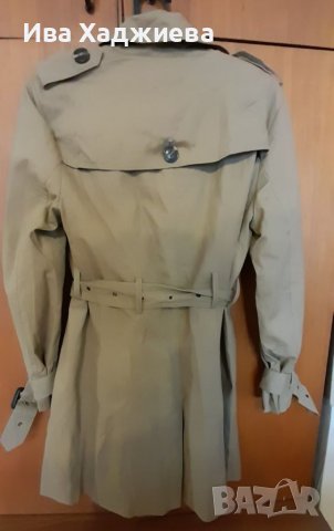 Бежов дамски тренч K. Zell, снимка 2 - Палта, манта - 39542223