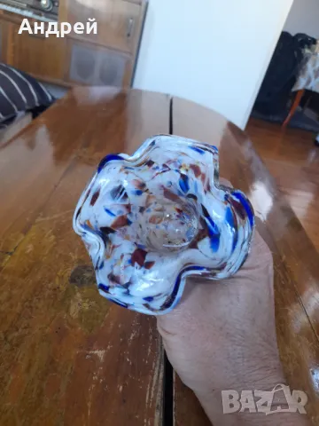 Стара стъклена ваза #16, снимка 3 - Други ценни предмети - 50129814
