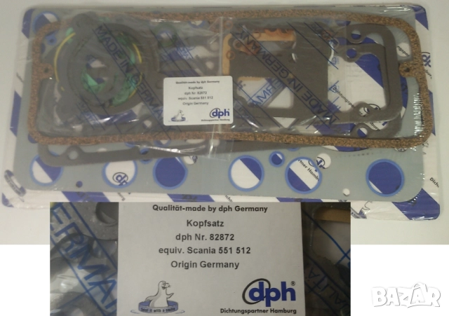 Лот уплътнения, гарнитура за цилиндрова глава и т.н. на dph за DAF, Volvo, Scania и MAN, снимка 4 - Части - 52058833