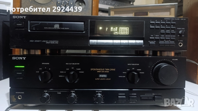SONY TA -F270 SONY CDP-211, снимка 2 - Ресийвъри, усилватели, смесителни пултове - 52790543