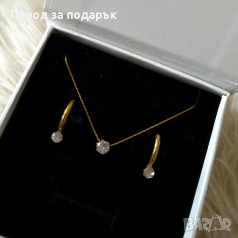 Комплект колие и обеци , снимка 3 - Бижутерийни комплекти - 52471728