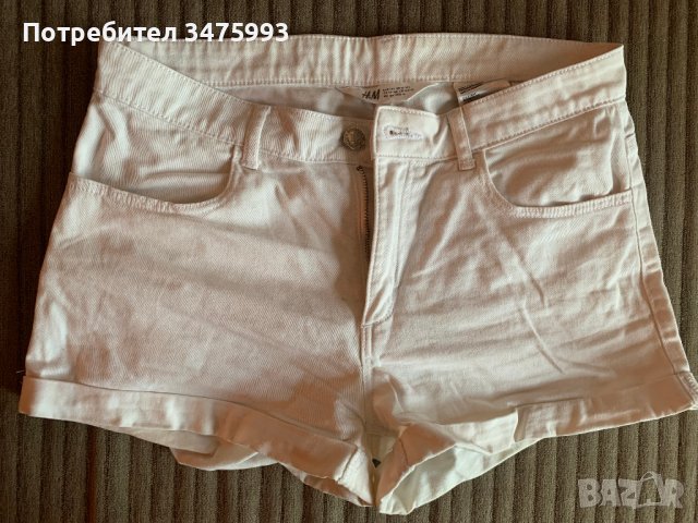 Къси бели пантолонки  Н&М, снимка 1 - Детски къси панталони - 38029957