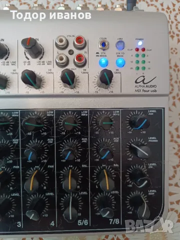 ALPFA audio mix four usb, снимка 4 - Ресийвъри, усилватели, смесителни пултове - 47504920