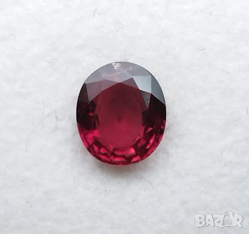 Естествен рубин с лилавеещо червено и тегло 0.85кт! Сертификат! Нов!, снимка 9 - Други - 47297955