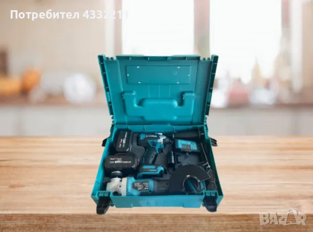 Комплект от акумулаторен ъглошлайф и гайковерт 36V 8Ah, снимка 4 - Други стоки за дома - 48383577