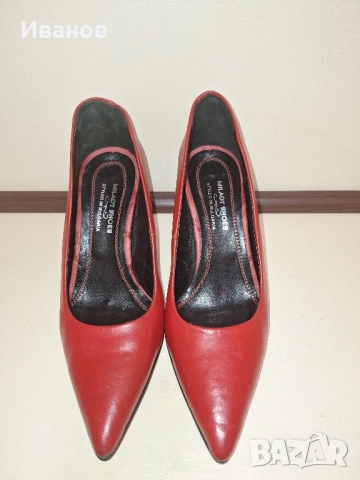 Продавам дамски кожени обувки с ток