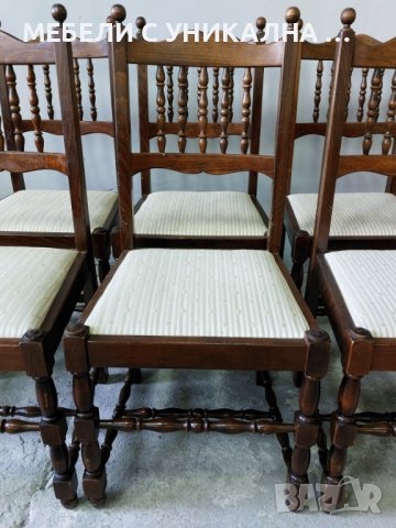 6 броя трапезни столове масив, снимка 4 - Столове - 39926023