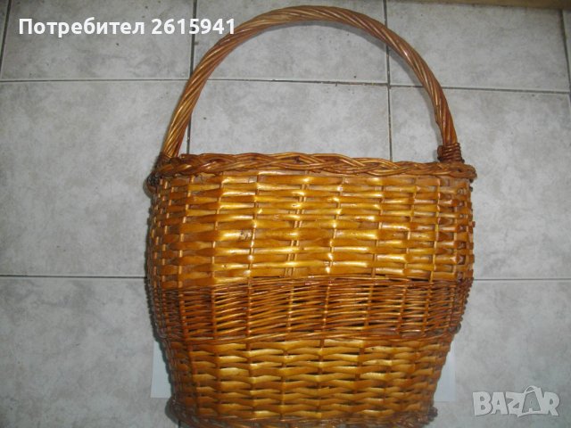 Стара Битова Кошница От Ракита-Голяма-Отлична-540х380х270мм-От Соца, снимка 13 - Саксии и кашпи - 39436658