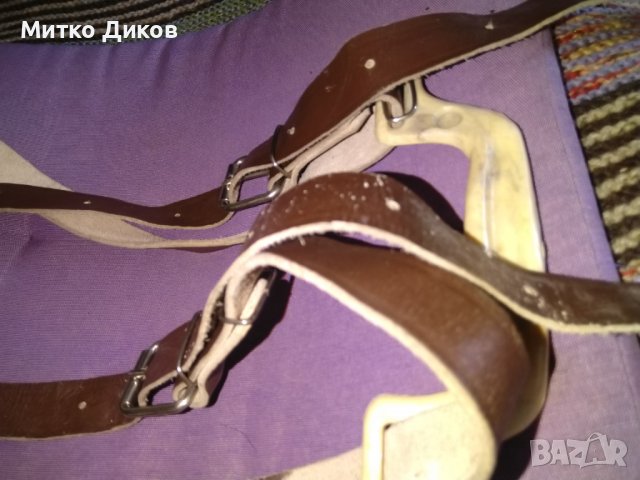 Колани естествена кожа два броя дълги с дръжка за носене на багаж, снимка 6 - Екипировка - 36988281