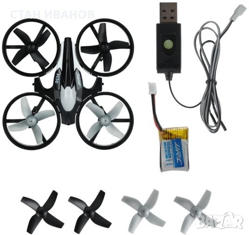 Mини дрон H36 Mini RC, 3D акробатика, 4 резервни перки, Сив, снимка 10 - Дронове и аксесоари - 32877761