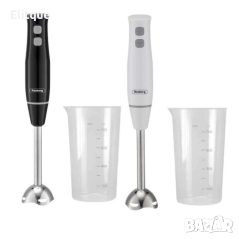 Пасатор , 400W, метален накрайник, с чаша 0.7л., 2степени, , черен, бял