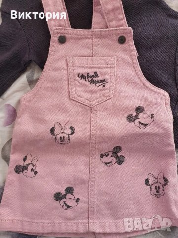 дънкова рокличка от 3 части ,боди и чоропогащник, снимка 2 - Бебешки рокли - 47465350