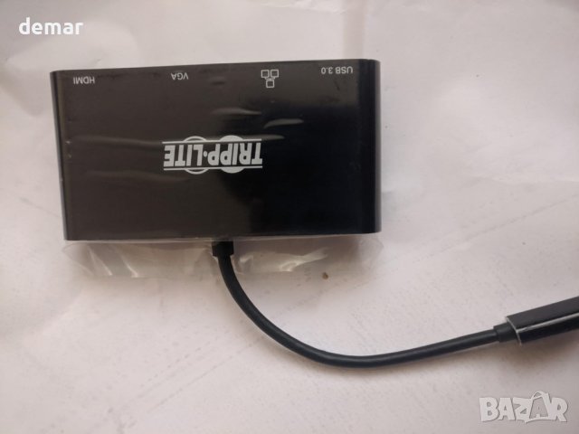 Eaton USB-C Многопортов видео адаптер, 4К/30Hz HDMI, USB-A 3.2 Gen 1, снимка 6 - Кабели и адаптери - 43227807