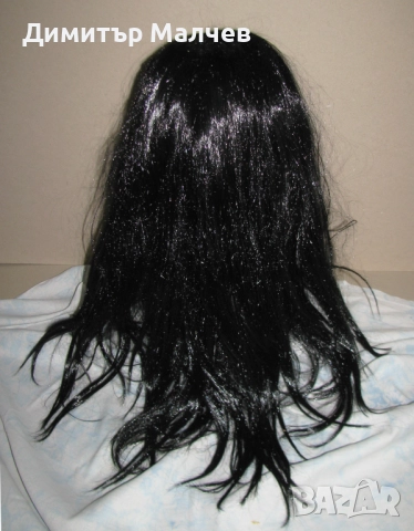 Перука от изкуствена коса 70 см черна права, отлична, снимка 4 - Други - 52020441
