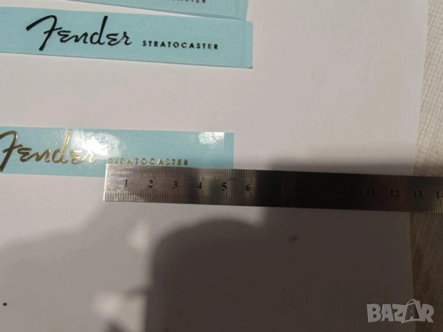 Fender Stratocaster Spaghetti Logo-лепенки в 3 цвята, снимка 4 - Китари - 53505978