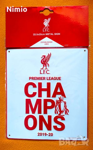 Метална табела Liverpool FC Champions, снимка 1 - Колекции - 43920151