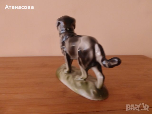 Бъргарска порцеланова фигура Куче 1960 г статуетка, снимка 5 - Статуетки - 44020444