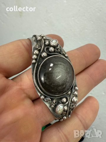 Стара немска гривна / сребърна. №7580, снимка 7 - Гривни - 52303003