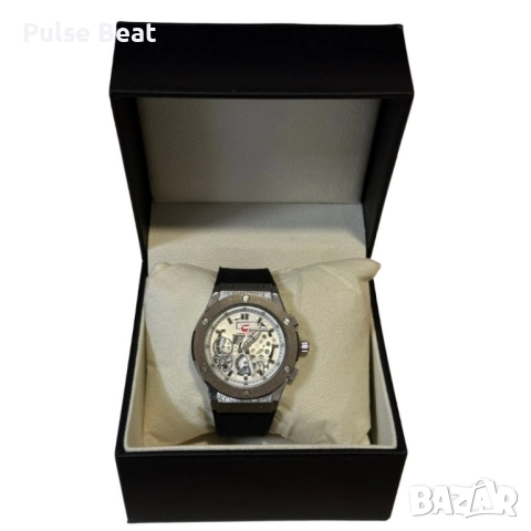 Луксозен мъжки часовник със стилен циферблат, снимка 2 - Мъжки - 52055355