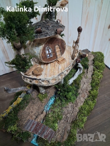 Къщичка на дърво-ръчна изработка., снимка 2 - Декорация за дома - 52339110