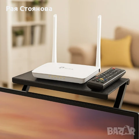 Практична сгъваема поставка за рутер, дистанцианно или ТВ приемник, снимка 1