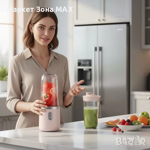 Преносим Мощен мини Блендер за смутита , снимка 7 - Блендери - 52886868