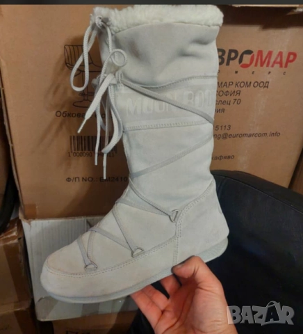 Оригинални високи ботуши Tecnica Moon Boot , винтидж, велурени номер 38, снимка 2 - Дамски ботуши - 52879627