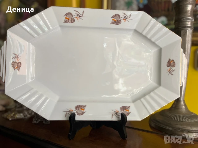 Ар деко и Епиаг❤️ Любими🥰 Плато с много стилен дизайн, красиви дипли, снимка 2 - Антикварни и старинни предмети - 50719101