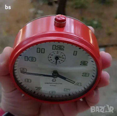 Механичен ретро будилник Mera Poltik Trivox , снимка 4 - Антикварни и старинни предмети - 47438100