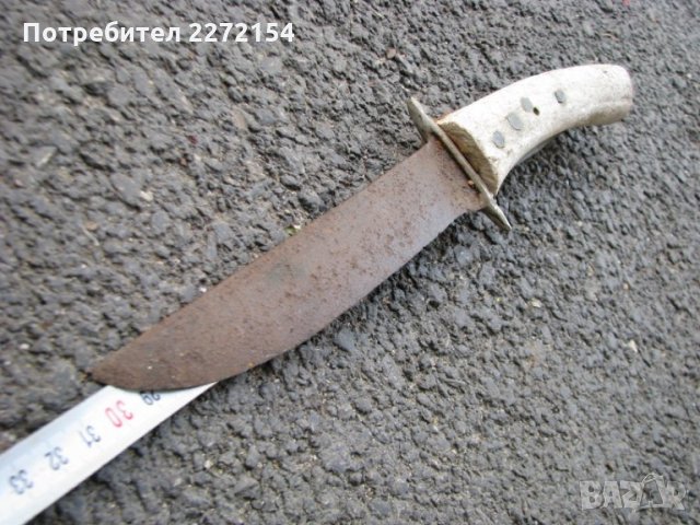 Стар кован нож с гард, снимка 4 - Антикварни и старинни предмети - 28504439