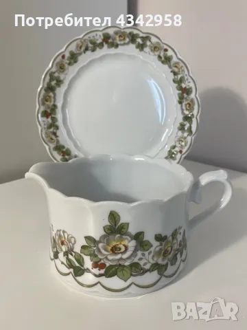 Eschenbach. Bavaria. 1950г. Кана за мляко и чиния.