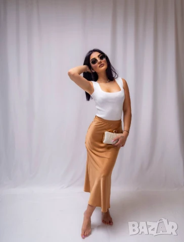 Сатенена дълга пола, снимка 2 - Поли - 50770419