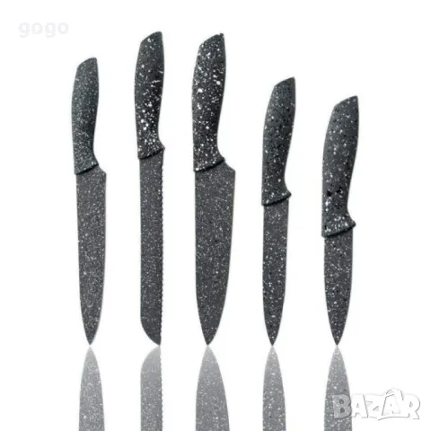 Комплект Bohmann, 5броя, Мраморно покритие, Акрилна поставка, Сив/Червен, снимка 4 - Аксесоари за кухня - 47760800