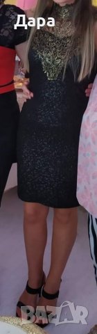 Дамска черна рокля , снимка 2 - Рокли - 37879159