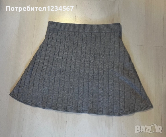 Нова сива плетена пола 