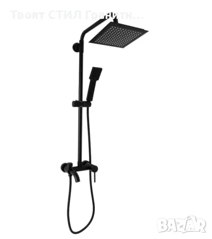 Черен душ за баня с чучур, душ колона Rome Black, снимка 3 - Душове - 48849067