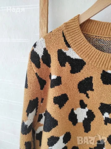 Дамски пуловер с леопардов принт  Debut , снимка 2 - Блузи с дълъг ръкав и пуловери - 48021415