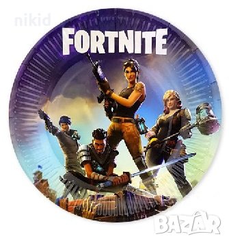 Фортнайт Fortnite 8 бр големи парти чинии чинийки рожден ден
