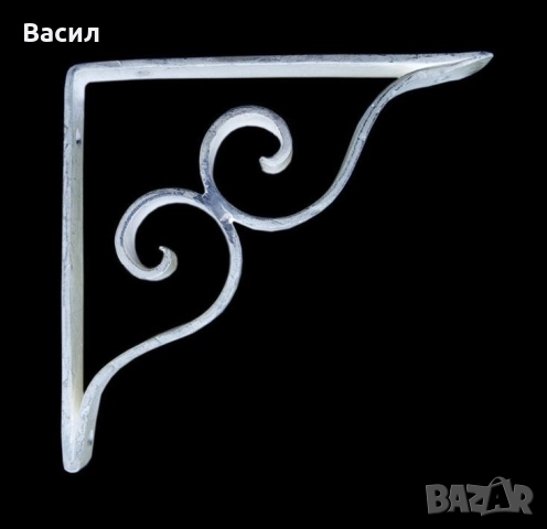 Конзоли , рафтодържачи стойки и ъгли за рафтове и етажерки от ковано желязо, снимка 7 - Други стоки за дома - 52475299