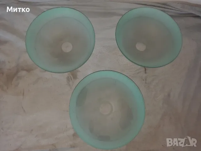 Ретро стъклени абажури за полилей, снимка 4 - Полилеи - 48629222