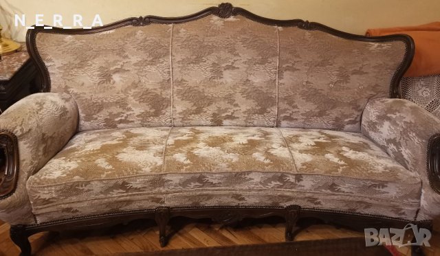Старинен, масивно дърво канапе-диван, снимка 1 - Дивани и мека мебел - 37599173