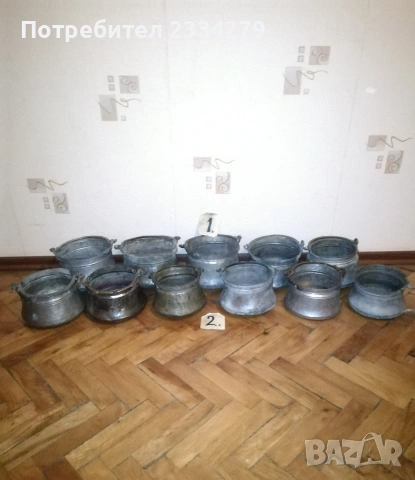 Менчета,бакърчета-котлета,,сватбарски и коледарски" калайдисани., снимка 17 - Антикварни и старинни предмети - 38272015