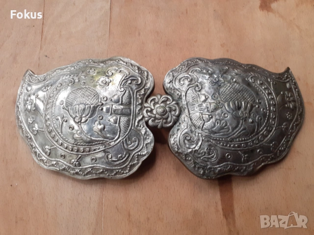 Голяма стара автентична възрожденска пафта пафти чапрази, снимка 2 - Антикварни и старинни предмети - 53270102