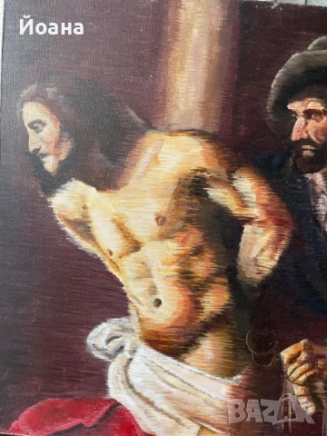 Репродукция - Христос в колоната, Микеланджело да Караваджо, снимка 2 - Картини - 43091150
