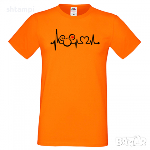 Мъжка тениска Mickey Love Heartbeat 1 Подарък,Изненада,Рожден ден, снимка 7 - Тениски - 36576109