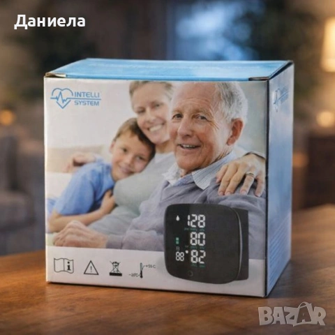 Преносим дигитален апарат за кръвно налягане за китка с LCD дисплей и памет, снимка 3 - Други - 53256922