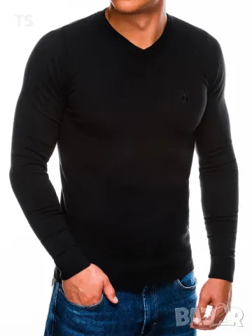 Мъжки черен пуловер М размер, снимка 3 - Пуловери - 48802609