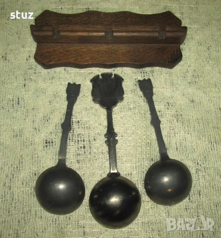 Калаени лъжици за стена с поставка, снимка 7 - Декорация за дома - 52796883