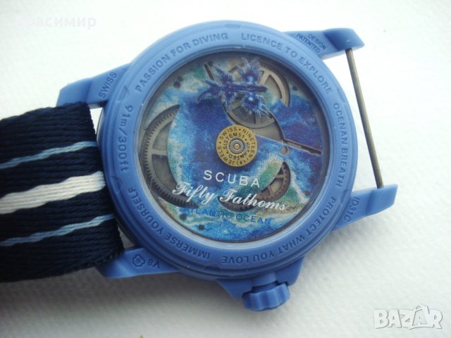 Мъжки автоматичен кварцов часовник BLANCPAIN Х SWATCH, снимка 5 - Мъжки - 43426209